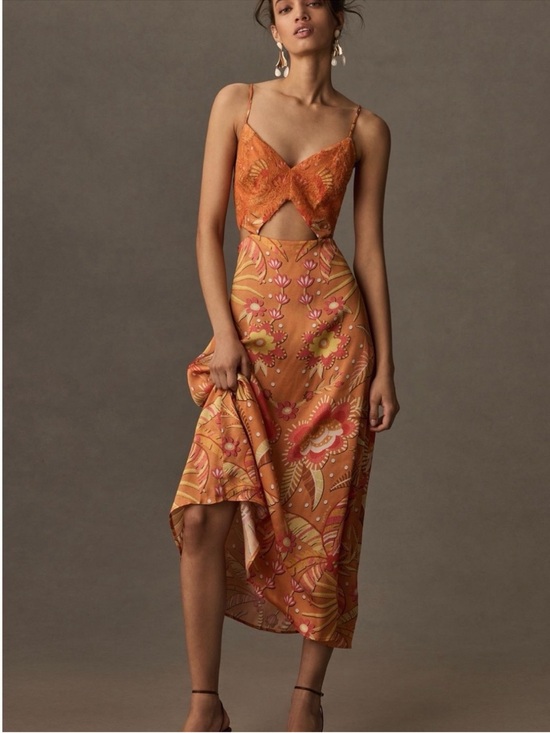 FARM Rio Dresses & Skirts - Farm Rio x Anthropologie V-Neck Cutout Maxi Dress